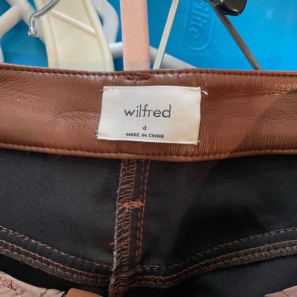 NWT WILFRED MELINA CROPPED faux leather pants - Picture 3 of 7